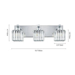 LightfixturesUAE-3-Light Dimmable Mid-century Modern Square Crystal Wall Sconce-Wall Lights-Black+Brass-