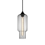 LightfixturesUAE-3-Light Modern Clear Glass Linear Cluster Kitchen Island Chandelier-Chandeliers - 