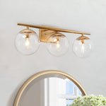 LightfixturesUAE-3-Light Modern Clear Glass Linear Wall Sconce-Wall Lights - 