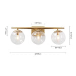 LightfixturesUAE-3-Light Modern Clear Glass Linear Wall Sconce-Wall Lights - 