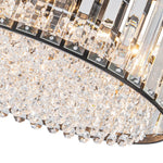 LightfixturesUAE-3-Light Modern Crystal Drum Flush Mount Light-Ceiling Lights-Chrome-