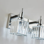 LightfixturesUAE-3-Light Modern Crystal Square Wall Sconce-Wall Lights-Black+Brass-
