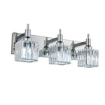 LightfixturesUAE-3-Light Modern Crystal Square Wall Sconce-Wall Lights-Black+Brass-