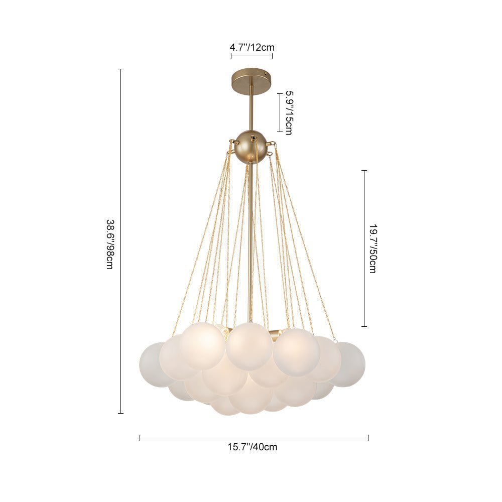 LightfixturesUAE-3-Light Modern Luxury Opal Glass Globe Bubble Cluster Chandelier-Chandeliers-Black-19 Globes