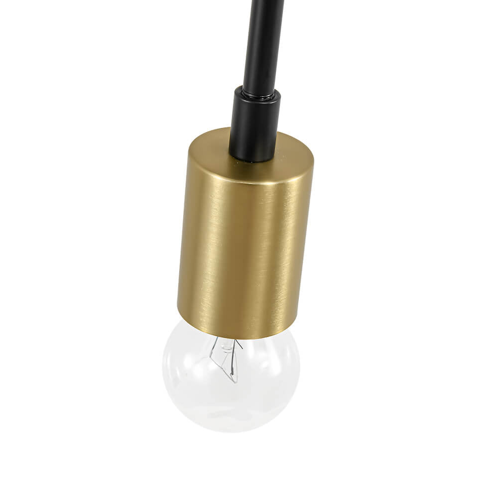 LightfixturesUAE-3-Light Modern Minimalist Sputnik Semi Flush Mount Ceiling Light-Ceiling Lights-Black+Gold-