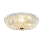 LightfixturesUAE-3-Light Modern Romantic Daisy Crackled Glass Round Flush Mount Ceiling Light-Ceiling Lights-White-