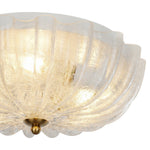 LightfixturesUAE-3-Light Modern Romantic Daisy Crackled Glass Round Flush Mount Ceiling Light-Ceiling Lights-White-