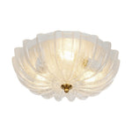 LightfixturesUAE-3-Light Modern Romantic Daisy Crackled Glass Round Flush Mount Ceiling Light-Ceiling Lights-White-