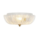 LightfixturesUAE-3-Light Modern Romantic Daisy Crackled Glass Round Flush Mount Ceiling Light-Ceiling Lights-White-