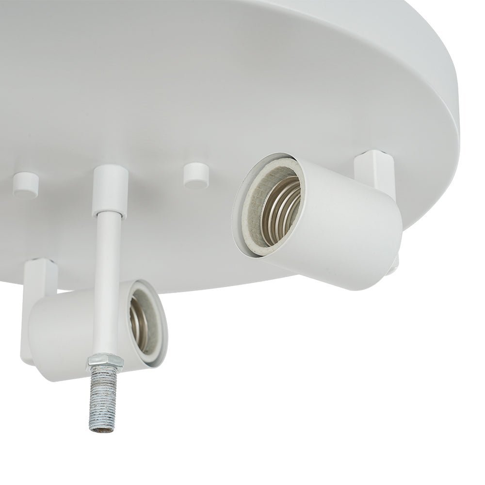 LightfixturesUAE-3-Light Modern Romantic Daisy Crackled Glass Round Flush Mount Ceiling Light-Ceiling Lights-White-