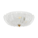 LightfixturesUAE-3-Light Modern Romantic Daisy Crackled Glass Round Flush Mount Ceiling Light-Ceiling Lights-White-