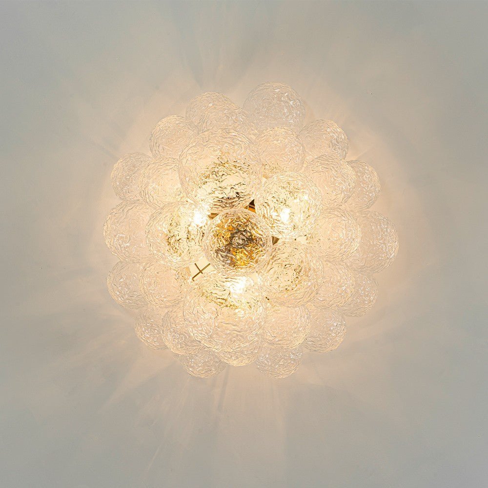 LightfixturesUAE-3-Light Modern Textured Glass Bubble Semi Flush Mount Ceiling Light-Ceiling Lights-3-Light-
