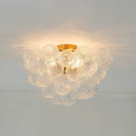 LightfixturesUAE-3-Light Modern Textured Glass Bubble Semi Flush Mount Ceiling Light-Ceiling Lights-3-Light-