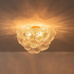 LightfixturesUAE-3-Light Modern Textured Glass Bubble Semi Flush Mount Ceiling Light-Ceiling Lights-3-Light-