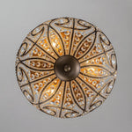 LightfixturesUAE-3-Light Roman Crystal Beaded Glass Flush Mount Ceiling Light-Ceiling Lights - 