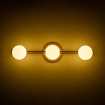 LightfixturesUAE-3/4-Light Mid-century Milky Glass Globe Linear Vanity Wall Sconce-Wall Lights-4-Light-