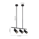 LightfixturesUAE-3/5-Light Modern Track Lighting Linear Island Chandelier-Chandeliers-Black-5-Light