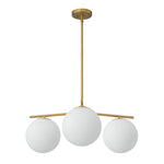 LightfixturesUAE-3/6-Light Mid-Century Modern Milky White Glass Globe Sputnik Chandelier-Chandeliers-1-Tier-