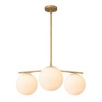 LightfixturesUAE-3/6-Light Mid-Century Modern Milky White Glass Globe Sputnik Chandelier-Chandeliers-1-Tier-