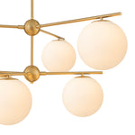 LightfixturesUAE-3/6-Light Mid-Century Modern Milky White Glass Globe Sputnik Chandelier-Chandeliers-1-Tier-