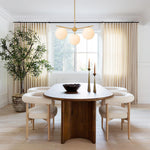 LightfixturesUAE-3/6-Light Mid-Century Modern Milky White Glass Globe Sputnik Chandelier-Chandeliers-2-Tier-