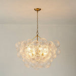 LightfixturesUAE-3/8-Light Modern Grape Cluster Clear Ribbed Glass Chandelier-Chandeliers-8-Light-