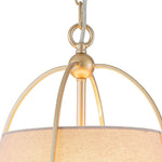 LightfixturesUAE-4-Light Classic Fabric Drum Champagne Gold Chandelier-Chandeliers-Brass-