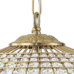 LightfixturesUAE-4-Light Court Style Antique Brass Crystal Diamond-Shaped Chandelier-Chandeliers-Brass-