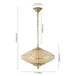 LightfixturesUAE-4-Light Court Style Antique Brass Crystal Diamond-Shaped Chandelier-Chandeliers-Brass-
