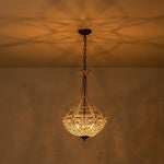 LightfixturesUAE-4-Light Elizabeth Style Crystal Beads Empire Chandelier-Chandeliers - 