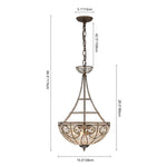 LightfixturesUAE-4-Light Elizabeth Style Crystal Beads Empire Chandelier-Chandeliers - 