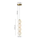 LightfixturesUAE-4-Light LED Opal Glass Brass String Pendant Light-Pendant Lights - 