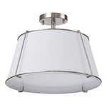 LightfixturesUAE-4-Light Mid-Century Modern Fabric Drum Semi Flush Mount Ceiling Light-Ceiling Lights-Nickel-