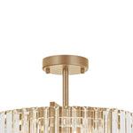 LightfixturesUAE-4-Light Modern Bauhaus Crystal Drum Semi Flush Mount Ceiling Light-Ceiling Lights-Gold-