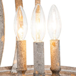 LightfixturesUAE-4-Light Modern Farmhouse Curved Open Drum Pendant Lighting-Chandeliers - 