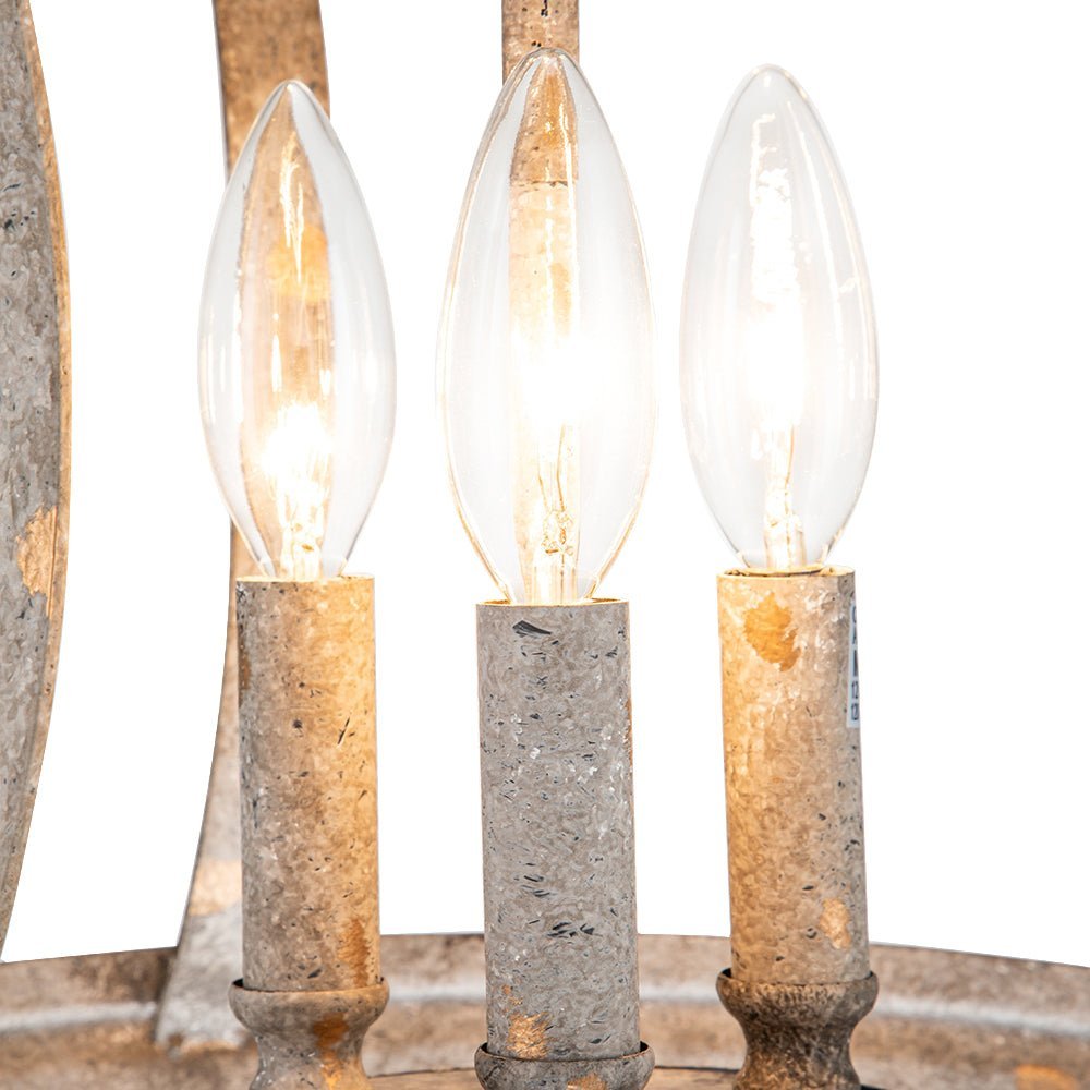 LightfixturesUAE-4-Light Modern Farmhouse Curved Open Drum Pendant Lighting-Chandeliers - 