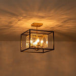 LightfixturesUAE-4-Light Modern Geometric Square Glass Ceiling Light-Ceiling Lights-4-Light-