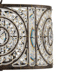 LightfixturesUAE-4-Light Modern Retro Antique Bronze Crystal Round Cage Chandelier-Chandeliers-Small-
