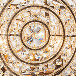 LightfixturesUAE-4-Light Modern Retro Antique Bronze Crystal Round Cage Chandelier-Chandeliers-Small-