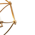 LightfixturesUAE-4-Light Vintage Candle-Style Cage Semi Flush Mount Ceiling Light-Ceiling Lights-Antiqued Gold-
