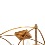LightfixturesUAE-4-Light Vintage Candle-Style Cage Semi Flush Mount Ceiling Light-Ceiling Lights-Antiqued Gold-