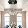LightfixturesUAE-4/6-Light Contemporary Clear Glass Bubble Cloud Cluster Chandelier-Chandeliers-Black-18 Globes