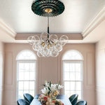 LightfixturesUAE-4/6-Light Contemporary Clear Glass Bubble Cloud Cluster Chandelier-Chandeliers-Black-18 Globes