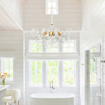 LightfixturesUAE-4/6-Light Contemporary Clear Glass Bubble Cloud Cluster Chandelier-Chandeliers-White-12 Globes