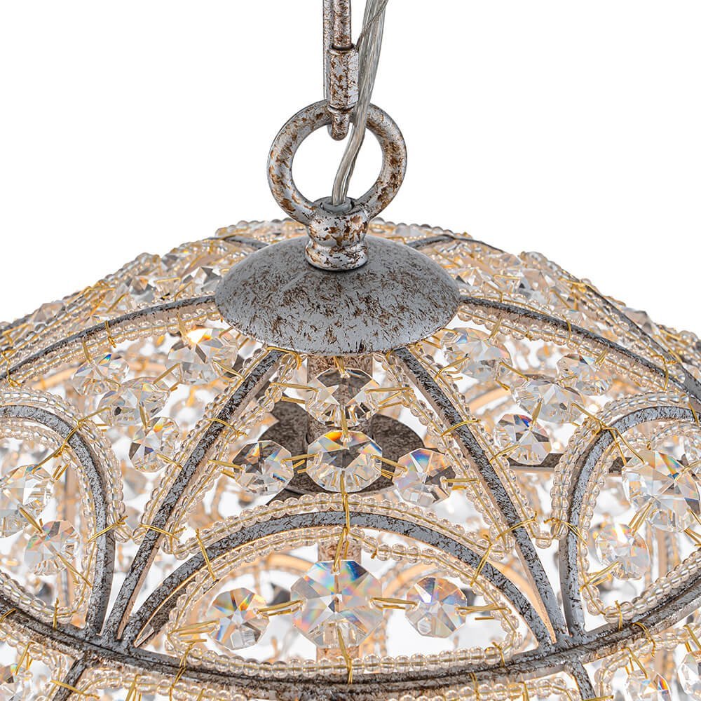 LightfixturesUAE-4/6-Light Luxury Crystal Spherical Chandelier-Chandeliers-4-Light-