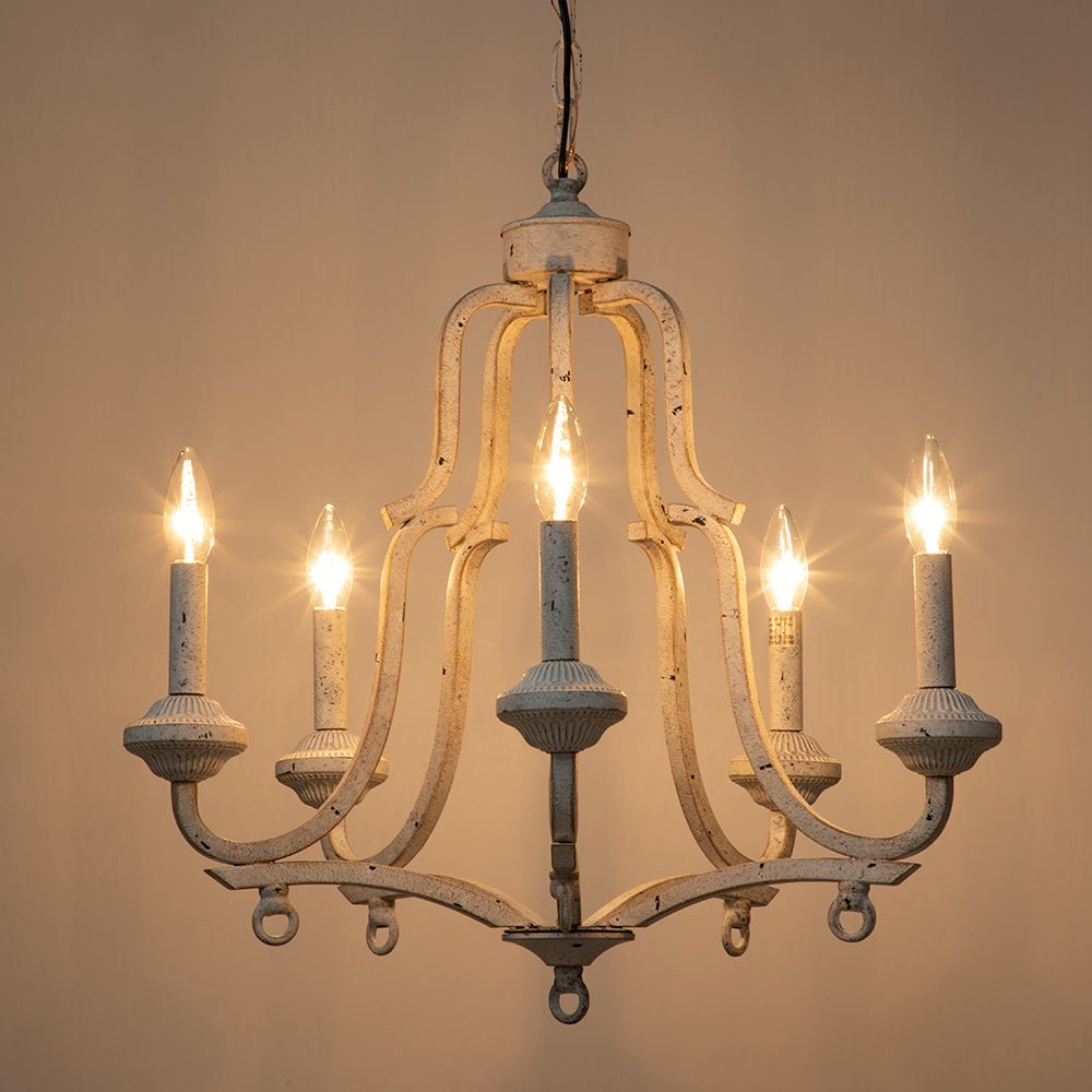 LightfixturesUAE-5-Light French Vintage Candle Style Empire Chandelier-Chandeliers - 