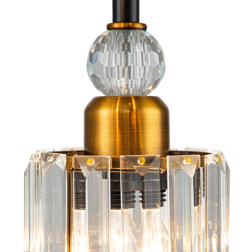 LightfixturesUAE-5-Light Modern Crystal Cluster Pendant Lighting-Chandeliers - 