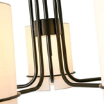 LightfixturesUAE-5-Light Scandinavian Cylindrical Fabric Metal Chandelier-Chandeliers-Black-