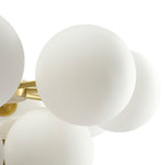 LightfixturesUAE-5/13 Contemporary Light Opal Glass Bubble Cluster Chandelier-Chandeliers-5-Light-Brass
