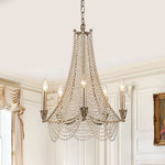 LightfixturesUAE-5/8-Light Antique Candle Style Crystal Bead Empire Chandelier-Chandeliers-8-Light-